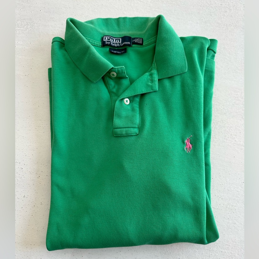 Polo by Ralph Lauren Green Polo Shirt with Iconic Logo